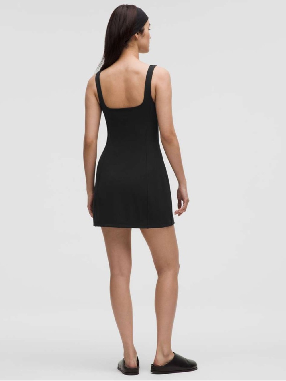 lululemon athletica Black Wunder Under SmoothCover Dress, A/B Cup